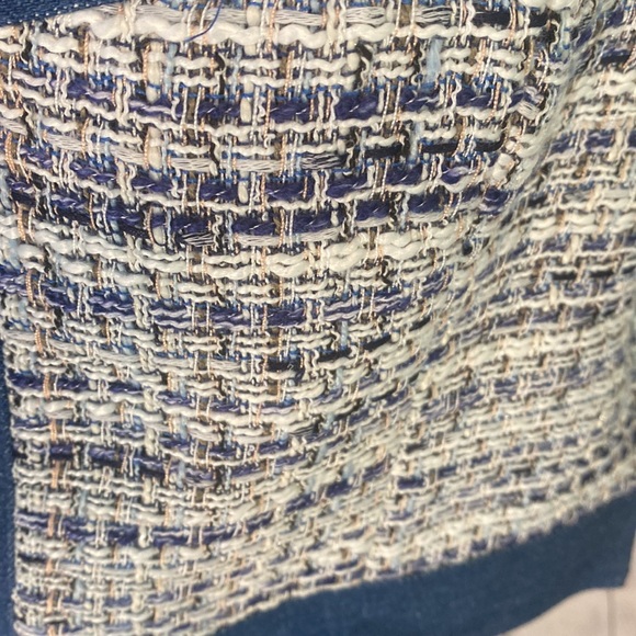 NWT DENIM & TWEED BUTTON FRONT BUSTIER TOP - Picture 4 of 16